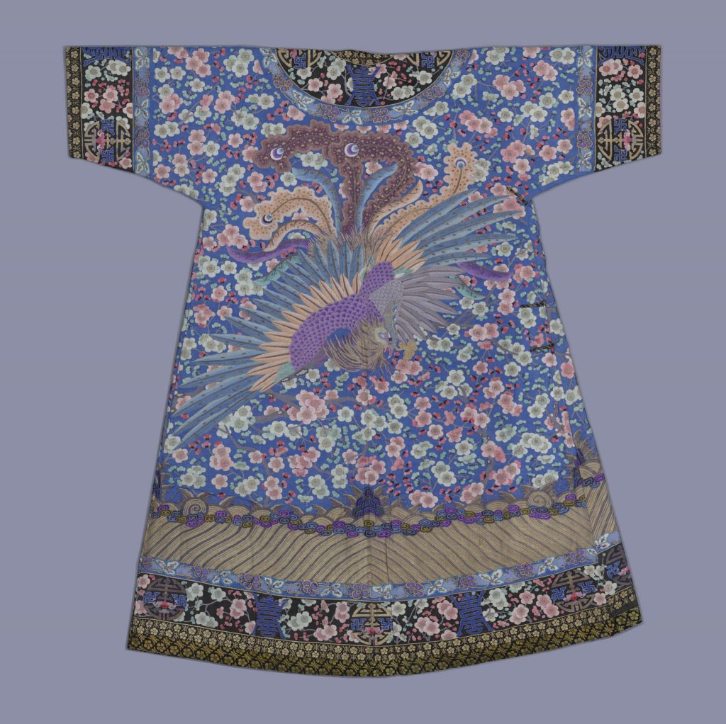 图片[3]-Moon color tapestry phoenix plum blossom leather shirt-China Archive
